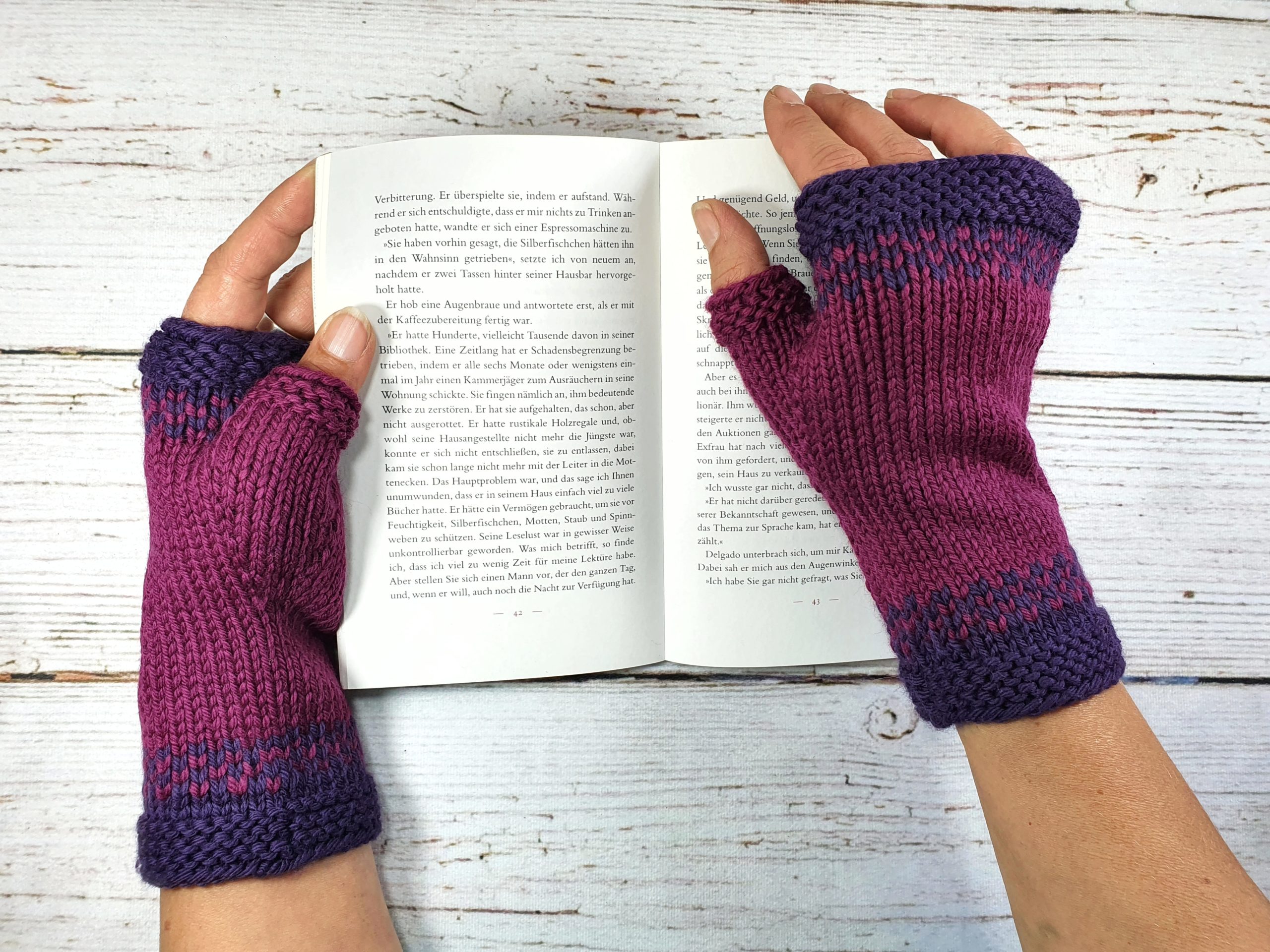 Handschuhe ohne Finger Fuchsia-farben - Frostpfoetchen - Handschuhe und  Projekttaschen